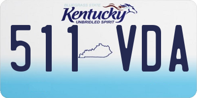 KY license plate 511VDA