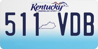 KY license plate 511VDB