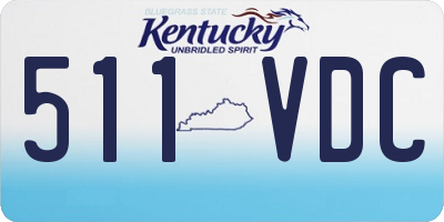 KY license plate 511VDC