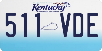 KY license plate 511VDE