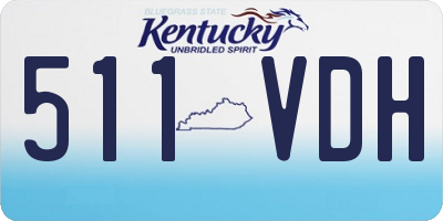 KY license plate 511VDH
