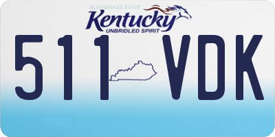KY license plate 511VDK