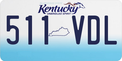 KY license plate 511VDL