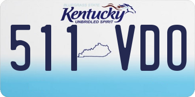 KY license plate 511VDO