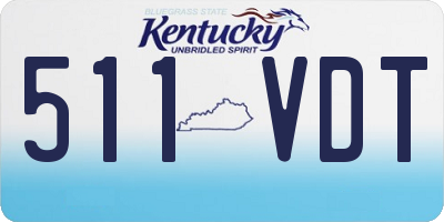 KY license plate 511VDT