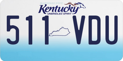 KY license plate 511VDU