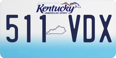 KY license plate 511VDX