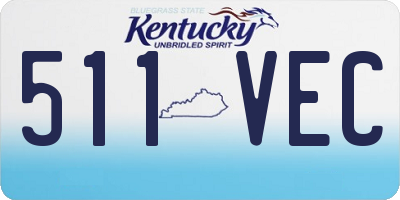 KY license plate 511VEC