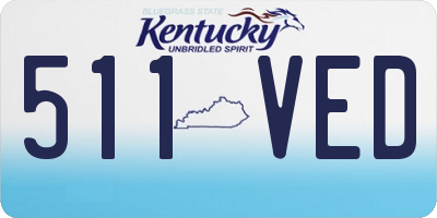 KY license plate 511VED