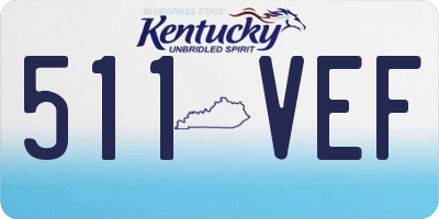 KY license plate 511VEF