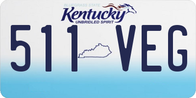 KY license plate 511VEG