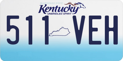 KY license plate 511VEH