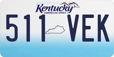 KY license plate 511VEK
