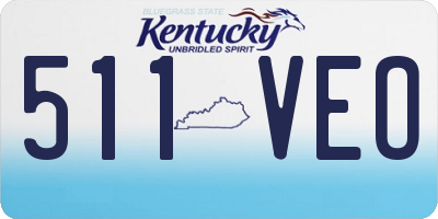 KY license plate 511VEO
