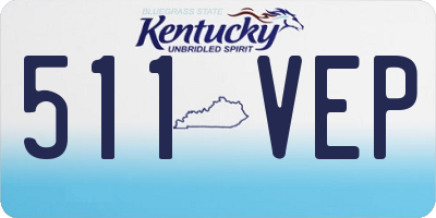 KY license plate 511VEP