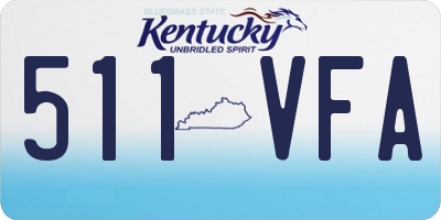 KY license plate 511VFA