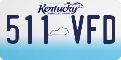 KY license plate 511VFD