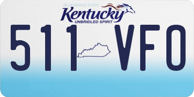 KY license plate 511VFO