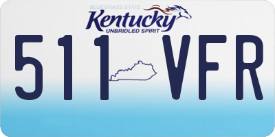 KY license plate 511VFR