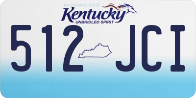 KY license plate 512JCI