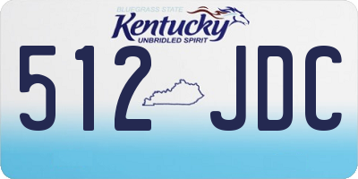 KY license plate 512JDC