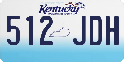 KY license plate 512JDH