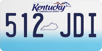 KY license plate 512JDI
