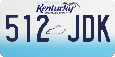 KY license plate 512JDK
