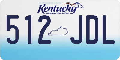 KY license plate 512JDL