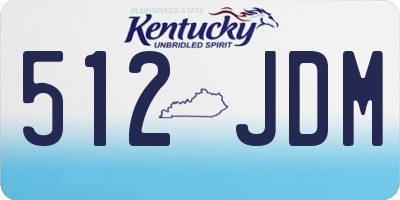 KY license plate 512JDM