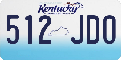 KY license plate 512JDO