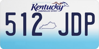 KY license plate 512JDP