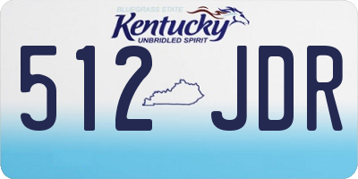 KY license plate 512JDR