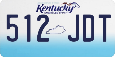 KY license plate 512JDT