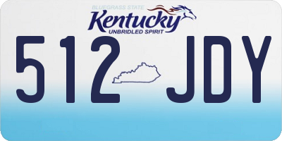 KY license plate 512JDY