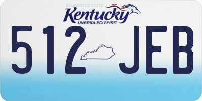 KY license plate 512JEB