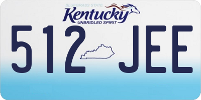 KY license plate 512JEE