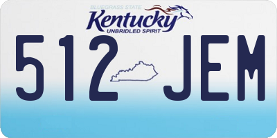 KY license plate 512JEM
