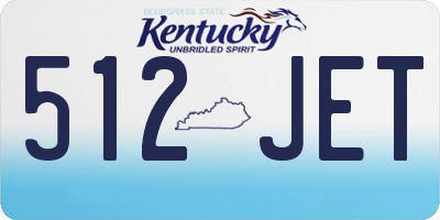 KY license plate 512JET