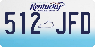 KY license plate 512JFD