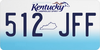 KY license plate 512JFF