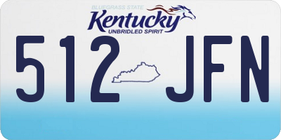 KY license plate 512JFN