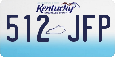 KY license plate 512JFP