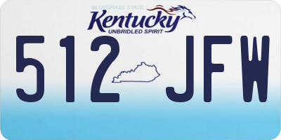 KY license plate 512JFW