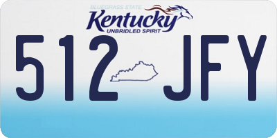 KY license plate 512JFY