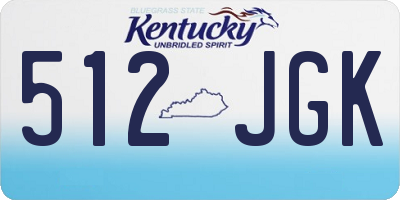 KY license plate 512JGK