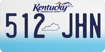 KY license plate 512JHN