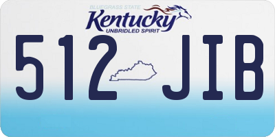 KY license plate 512JIB