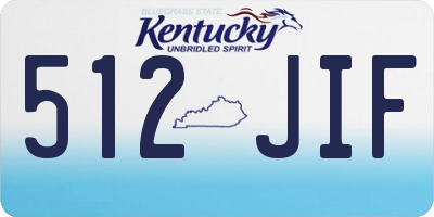 KY license plate 512JIF