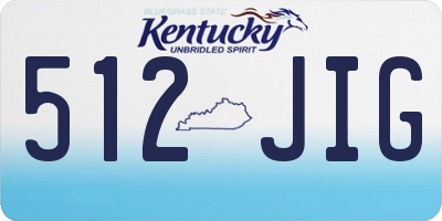 KY license plate 512JIG